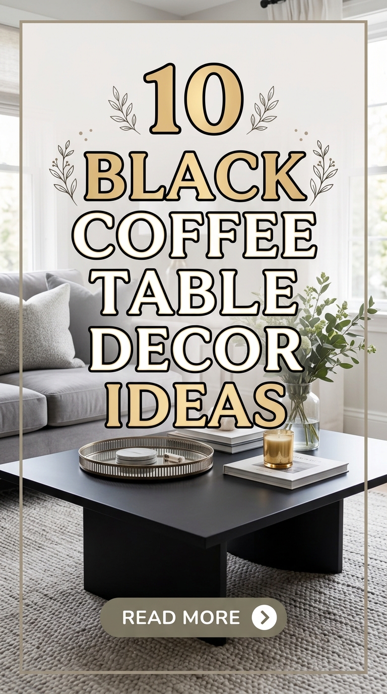 10 Black Coffee Table Decor Ideas