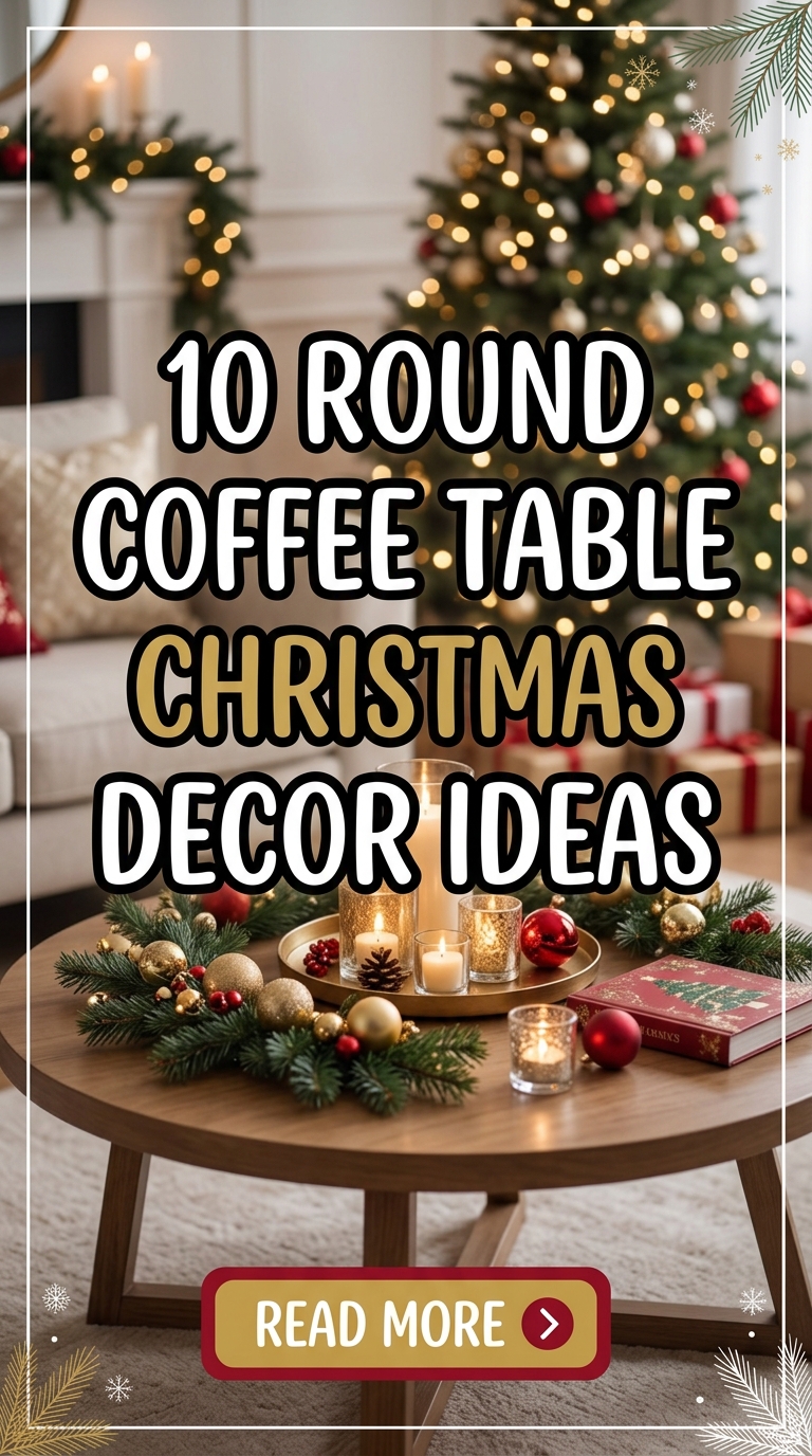 10 Round Coffee Table Christmas Decor Ideas