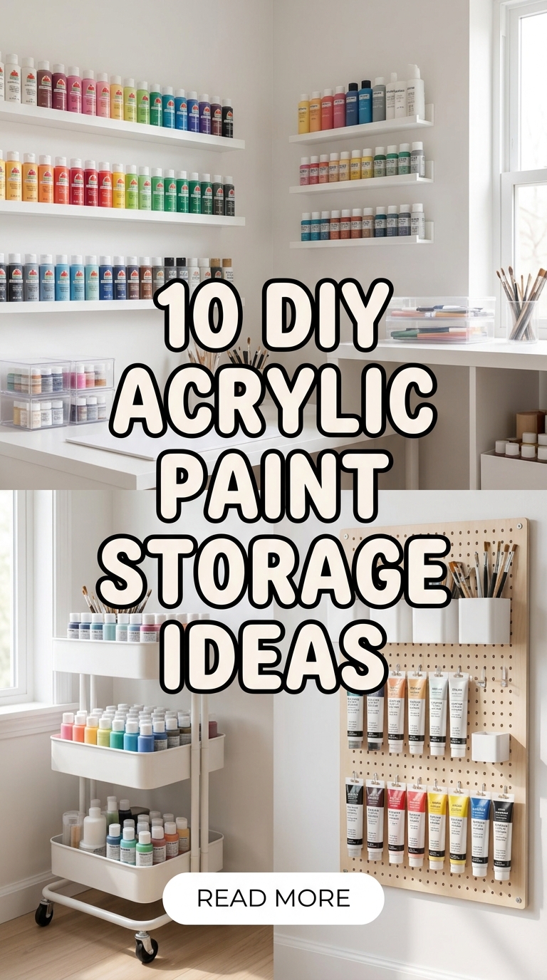 10 DIY Acrylic Paint Storage Ideas
