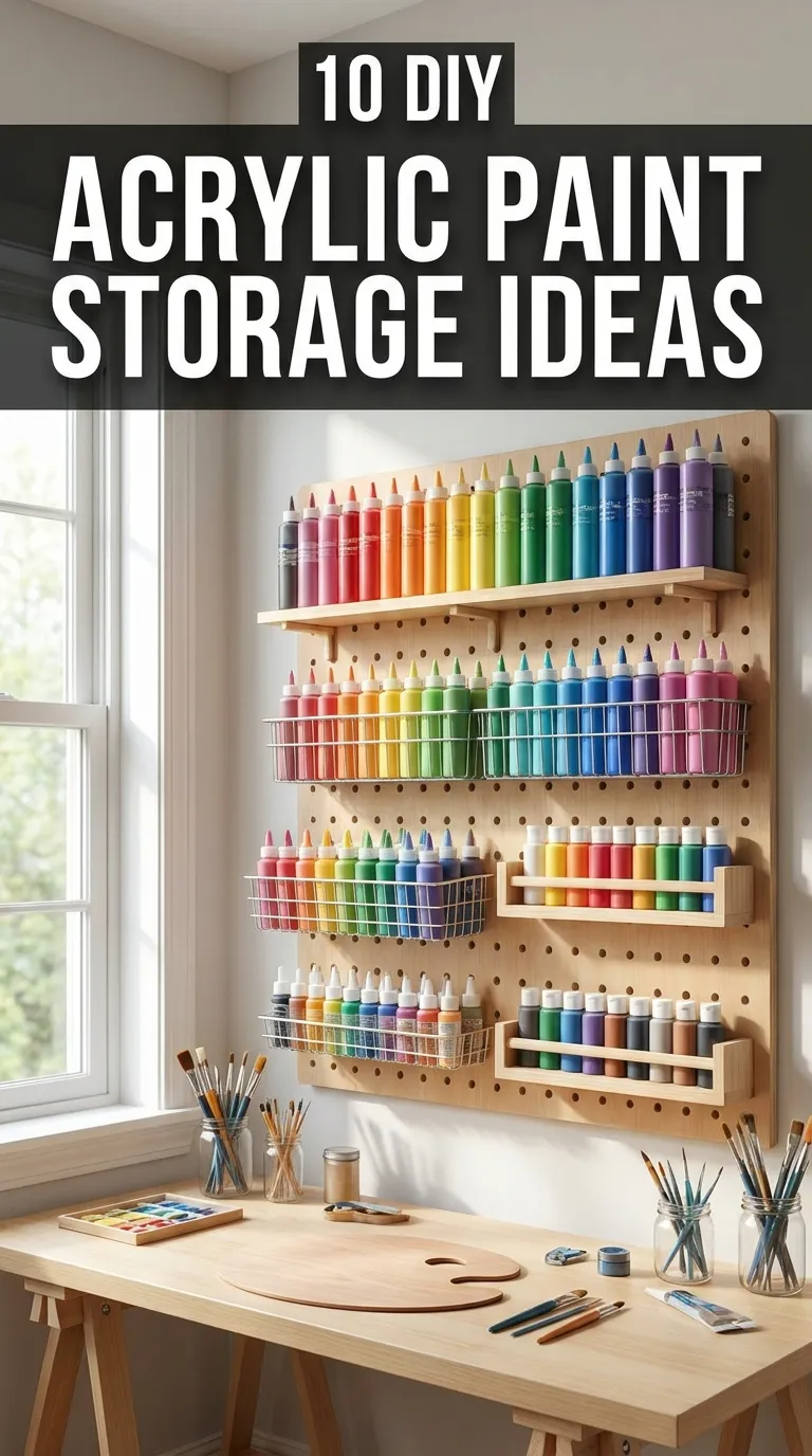 10 DIY Acrylic Paint Storage Ideas