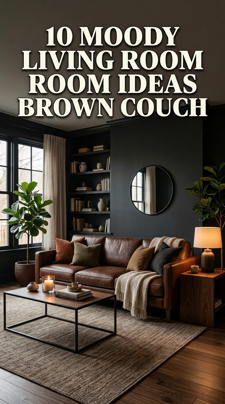 10 Moody Living Room Ideas Brown Couch