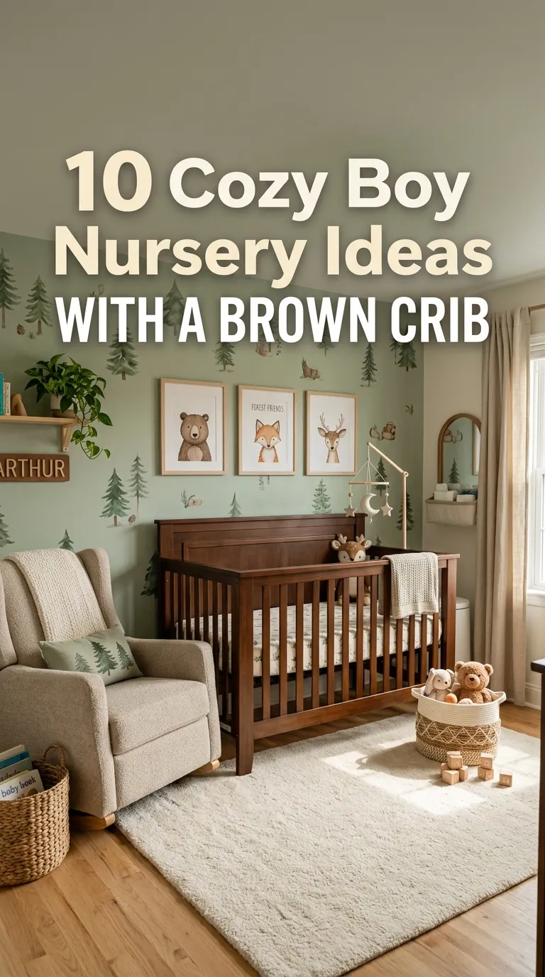 10 Nursery Ideas Boy Brown Crib